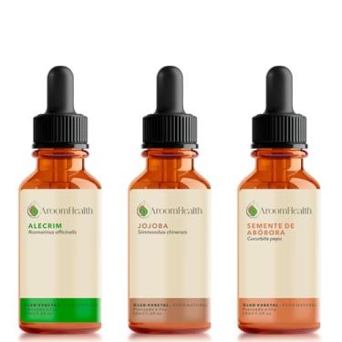 Imagem de Kit de Óleos Vegetais Puro Natural – Alecrim, Jojoba e Semente de Abóbora – 30 ml cada