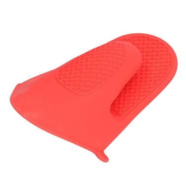 Imagem de Generic Luvas de Cozinha Antiderrapantes Duráveis ​​para Cozinha, 2 Peças Mini Luvas de Forno de Silicone para Agarrar Objetos Quentes, Comprimento Superior de 6.3" (Vermelho)