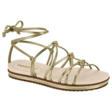 Imagem de Sandália Feminina Flatform Dourado Beira Rio 8321.1856-Feminino
