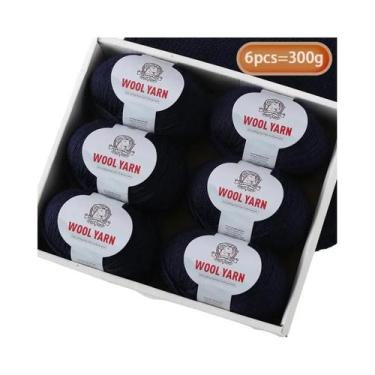 Imagem de Fio De Lã De Alpaca Médio-Fino 300g 90% Lã 10% Poliéster Para Tricô De