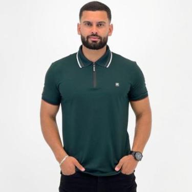 Imagem de Camisa Polo Sallo Manga Curta com Zíper Masculina-Masculino