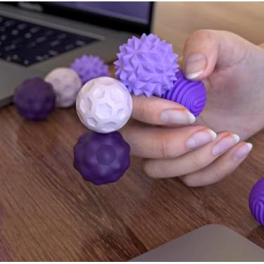 Imagem de Bolas Magnéticas Sensoriais de Silicone Anti Estresse, 4 Peças, Brinquedo Fidget para Autismo, TDAH, Alívio de Ansiedade com Estojo - Cor sortida