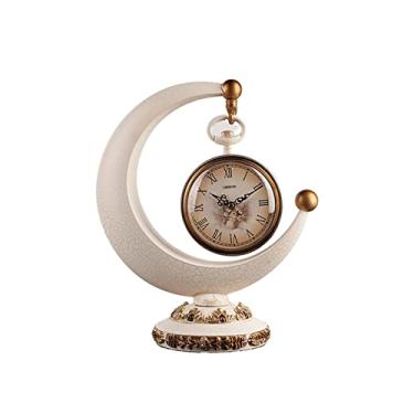 Imagem de Relógio de mesa vintage relógio de mesa colocado sala de estar sentado relógio de mesa pêndulo ornamentos de mesa relógio de mesa casa relógios de cornija