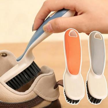 Imagem de 3 peças/conjunto de escovas de sapatos de cabo longo escova de roupa multiuso escovas de limpeza doméstica, 17 cm, cor aleatória