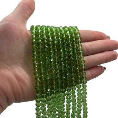 Imagem de Fios de Cristais 6mm para Bijuteria e Artesanato – 10 Fios com ~850 Pedras da Mesma Cor (Verde Cristal)