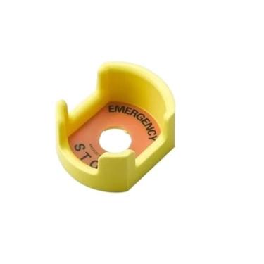 Imagem de ONECMN Capa protetora de interruptor de botão de pressão capa protetora antiperda parada de emergência de elevador 22 mm acessório anel de aviso redondo (3)