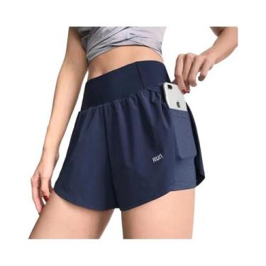 Imagem de Shorts Femininos De Yoga E Corrida De Cintura Alta Com Secagem Rápida,