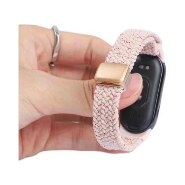 Imagem de Pulseira Magnética De Nylon Trançado Xiaomi Mi Band 9 8 10, Faixa Elás
