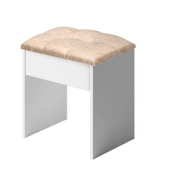 Imagem de Banqueta para Penteadeira Camarim Branco 
