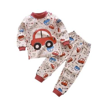 Imagem de Conjunto De Pijamas De Algodão Para Bebês Meninos E Meninas Camiseta L