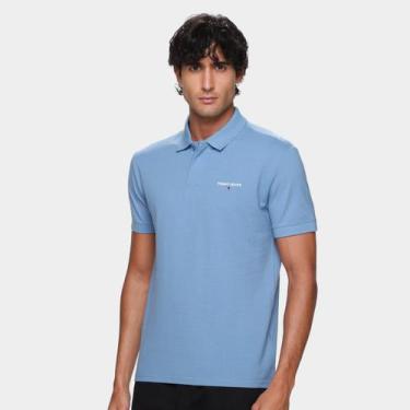 Imagem de Camisa Polo Tommy Jeans Linear Masculina, Azul, G