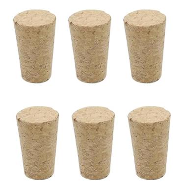 Imagem de 6 peças de tampões de cortiça afunilados para garrafa de uísque, rolhas de substituição para vinho, madeira, para artesanato, jarra de vidro, garrafa de cerveja, garrafas de licor