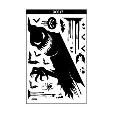Imagem de Adesivo de Janela Halloween Vidro Assustador Lados Clings para Decoração Adesiva Traje Reutilizável Fácil Colar Festa