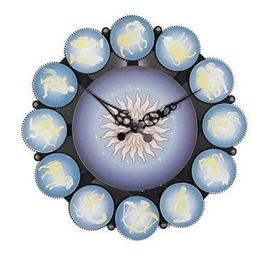 Imagem de U5GAAALPPQ9 Relógio de parede 12 constelações mesa criativa moderno minimalista relógio página relógio 30 cm