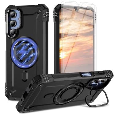 Imagem de Bonkier Capa para celular Samsung Galaxy A56 5G [compatível com Magsafe] [proteção contra quedas de grau militar de 15 pés] com protetor de tela e protetor de lente, capa resistente à prova de choque