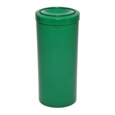 Imagem de Lixeira Plástica 50 Litros Com Tampa Meia Esfera Verde - jsn