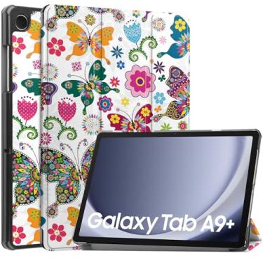 Imagem de Capa para Tablet Galaxy A9 SM-X110 SM-X115 plus X210 SM-X216 SM-X218 com -Up Function Protectora Tripla Dobrável Fechamento Ultra Fino e Leve