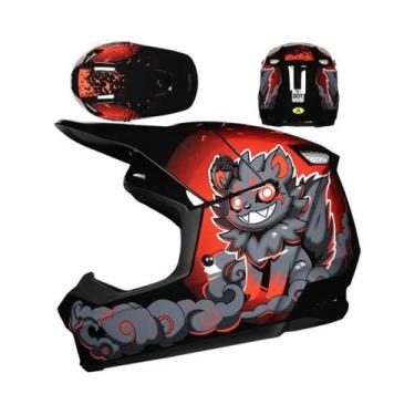 Imagem de Capacete Profissional Para Motocicleta Off-Road Para Ciclismo De Monta