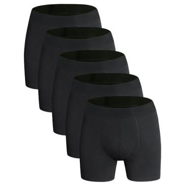 Imagem de AIRCUTE Cueca boxer masculina lavável para incontinência máxima de absorção durante a noite urina na cama para vazamentos de bexiga 80 ml (2GG, preta)
