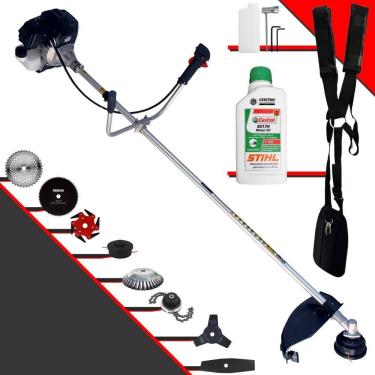 Imagem de Roçadeira 8 Em 1 Toyama Rt43lb25a à Gasolina + óleo Stihl 2t