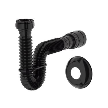Imagem de Sifão Sanfonado Extensível Censi 74cm Preto