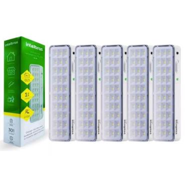 Imagem de Kit 5 Luminárias De Emergência Intelbras Lea 31 Bivolt