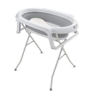 Imagem de Banheira de Bebê Dobrável Portátil com Suporte e Almofada de Banho Cin