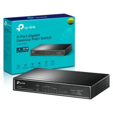 Imagem de Switch  8 Portas 10/100/1000 Gigabit 4 Portas Poe Mesa Tl-sg1008p Tp Link
