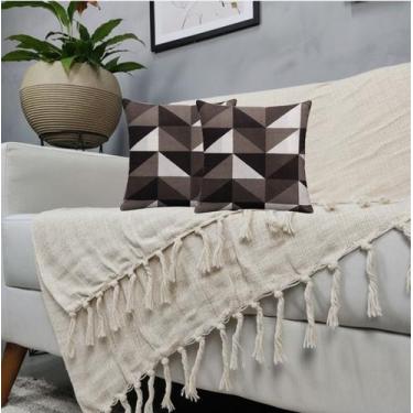 Imagem de Kit Manta Para Sofá + 2 Capas De Almofada Com. Zíper Cor:05 - Genérico