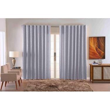 Imagem de Cortina Sala Quarto Decoraçao Jacquard Tecido Luxo 4,00X2,50 - Bf Conf