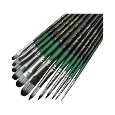 Imagem de Conjunto De 12 Pincéis De Pintura Para Artistas: Redondos, Filbert, An