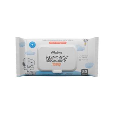 Imagem de Toalha umedecida cottonbaby snoopy c/50 toque de algodão - Cotton Baby