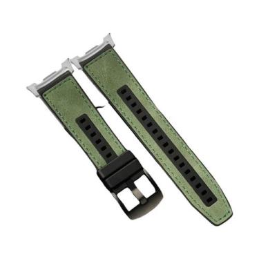 Imagem de Pulseira De Couro E Silicone Para Samsung Galaxy Watch 8 Ultra 40 44mm