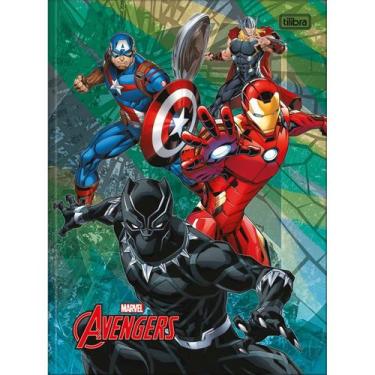 Imagem de Caderno Brochura Grande Universitário Avengers Vingadores 48 Folhas Ca