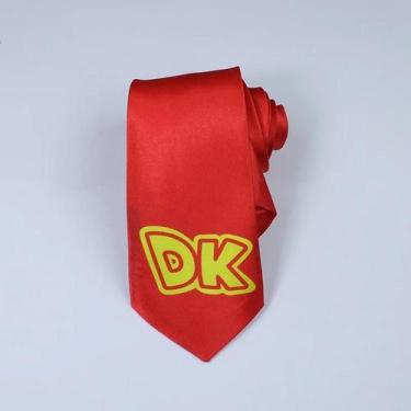 Imagem de Gravata Cosplay Donkey Kong Vermelha Pêssego, Acessório De Fantasia Pa
