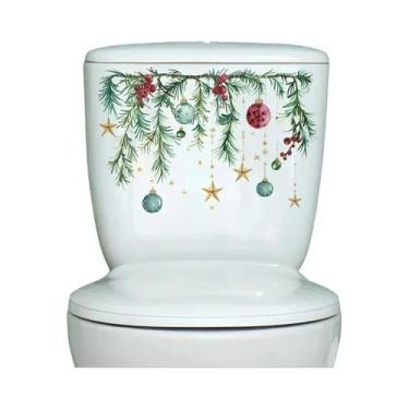 Imagem de Adesivos Decorativos De Natal Para Banheiro Com Boneco De Neve, Cachec