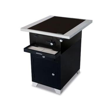 Imagem de Fogão a lenha antonow / munique / chapa vitrocerâmica / aba inox