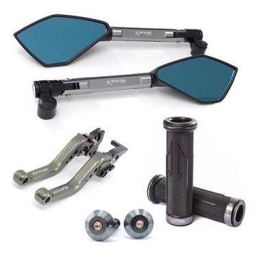 Imagem de Manete Peso Manopla Retrovisor Cb300r Strada Twister - Stark Race, Tit
