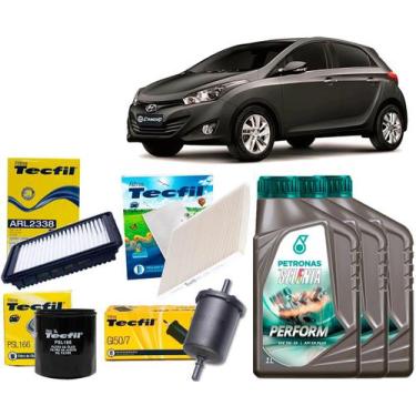 Imagem de Kit Troca De Óleo 5w30 e Filtros Hyundai Hb20 e Hb20s 1.0 12v 2014 201