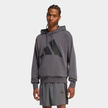 Imagem de Moletom Com Capuz Adidas Big Logo Masculino, Chumbo, P
