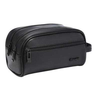 Imagem de Necessaire Hub Masculina 3 Compart Alça de Mão Poliester Cor:Preto, Pr