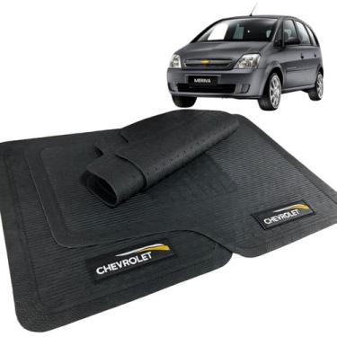 Imagem de Jogo Tapete Meriva 2002 2003 2004 2005 Borracha com logo - CHEVROLET