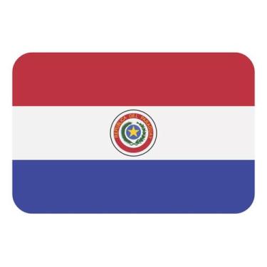 Imagem de Adesivo Resinado Bandeira Paraguai 4x6cm Compatível - SPTS