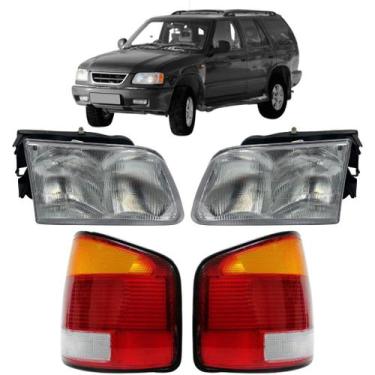 Imagem de Kit Farol + Lanterna Tricolor S10 1995 Á 2000 Duplo - RF/JCV