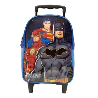 Imagem de Mochila Escolar Infantil com Rodinhas Liga da Justiça 10730 Azul - Xer