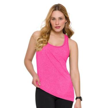 Imagem de Regata Feminino Sem Costura Camiseta Adulta Cavada Fitness Academia Se