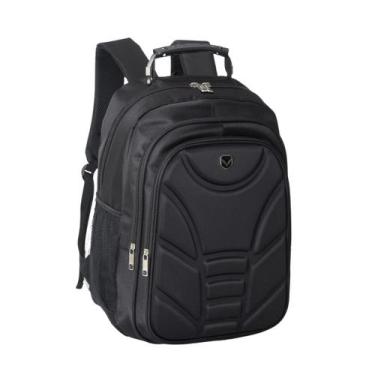 Imagem de Mochila De Costas Notebook Preta C/ Cabo De Aço Frente em EVA Anti-Imp
