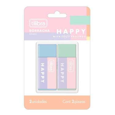 Imagem de Borracha Happy Azul e Verde - Tilibra