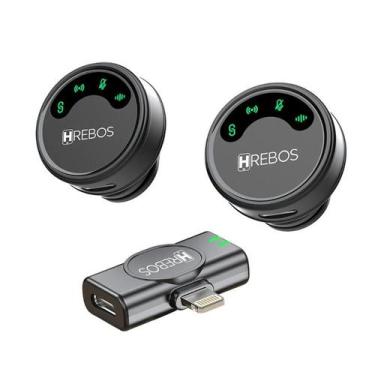 Imagem de Microfone Sem Fio HREBOS Air Mic Compatível para iPhone e iPad (iOS)  