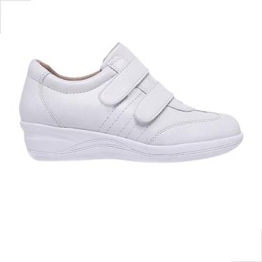 Imagem de Sapatênis Tênis Feminino Anatômico Antistre Branco Para Caminha 909 - 